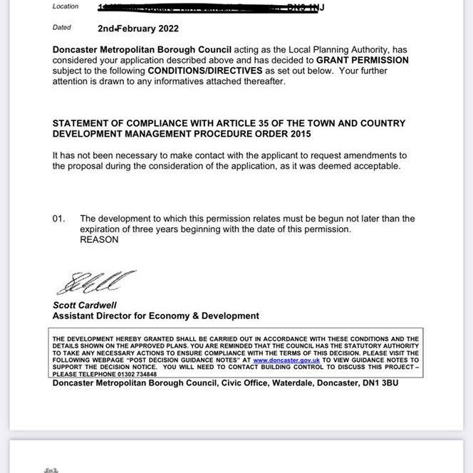 Doncaster planning permission