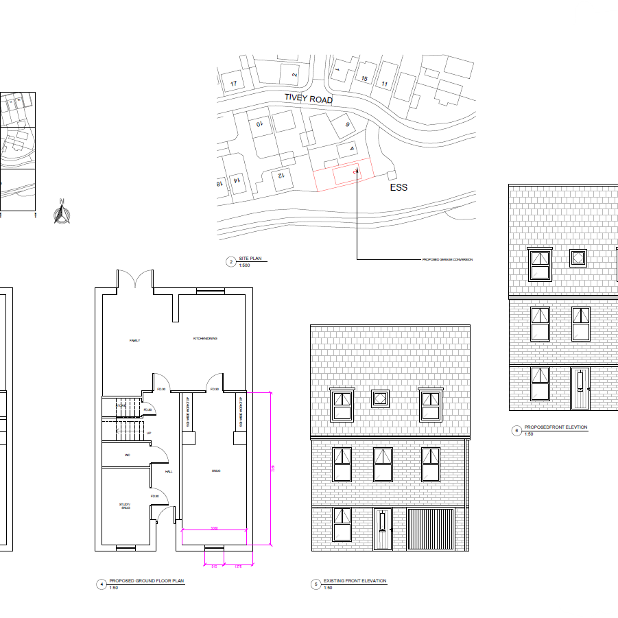 Existing and proposed plans