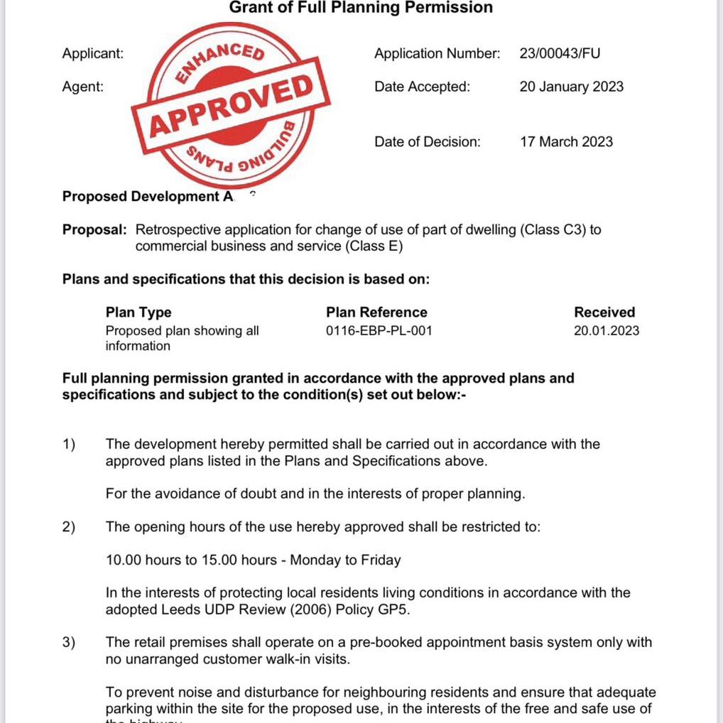 Leeds Planning permission