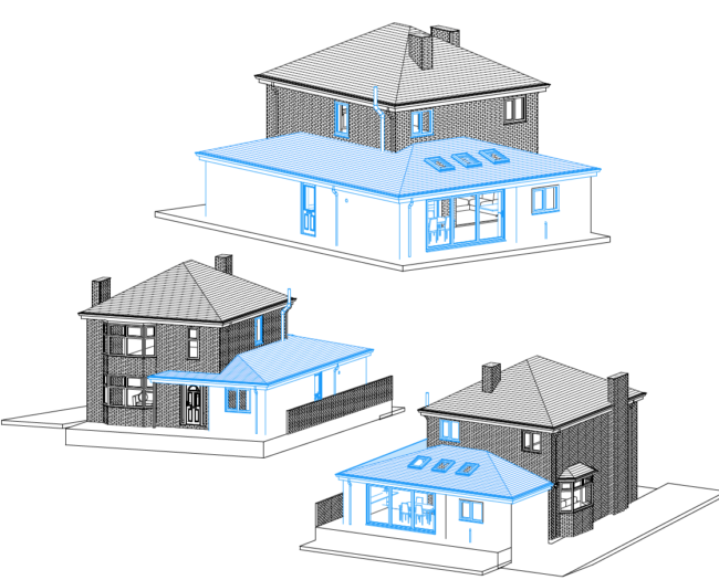 wrap around extension